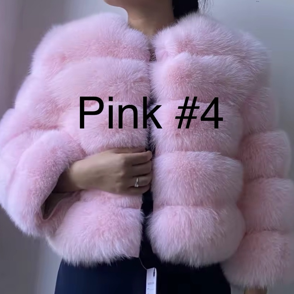 Luxurious pink real Fur Jacket (4 shades ) - Picture 4 of 4